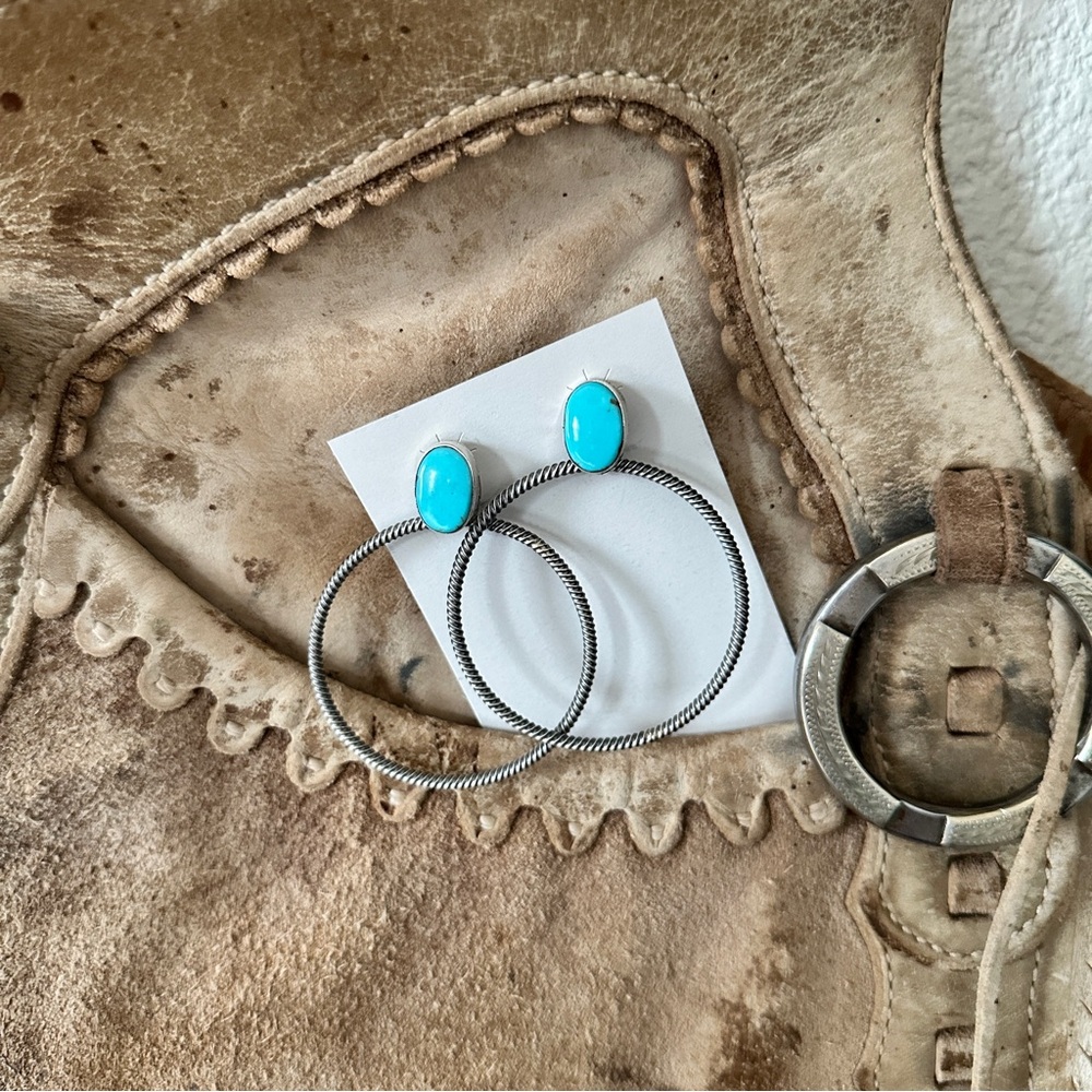 Turquoise Hoop Earrings